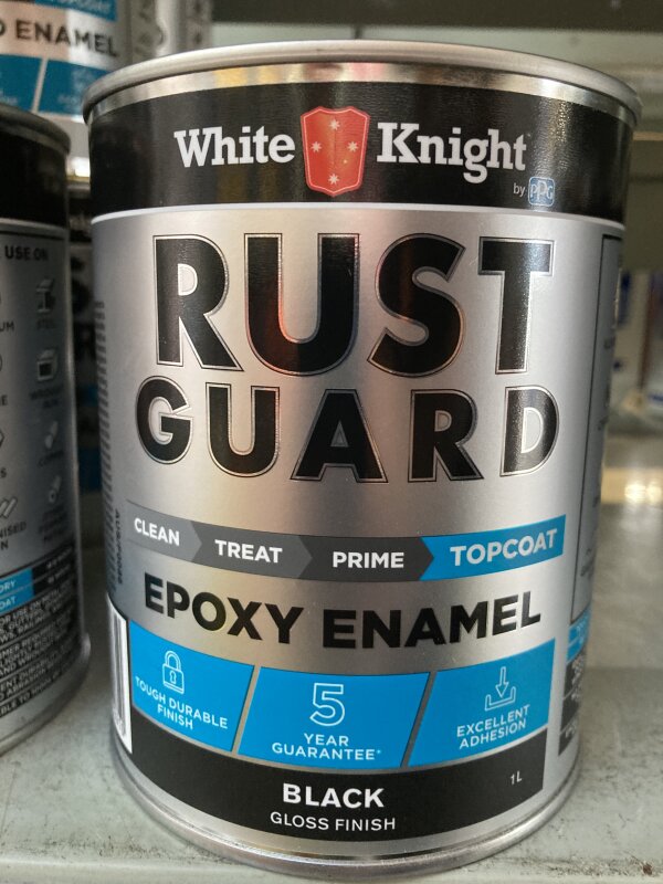 RustGuard Epoxy Enamel Gloss Black 1L