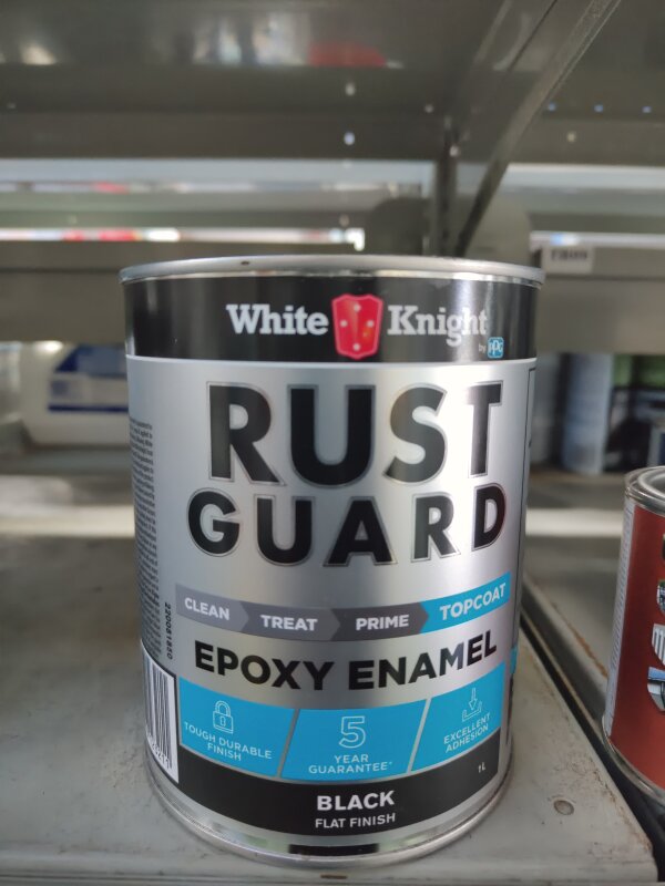 RustGuard Epoxy Enamel Flat Black 1L