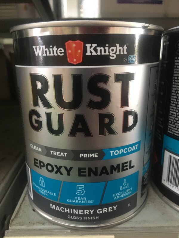 RustGuard Epoxy Enamel Machinery Grey 1L