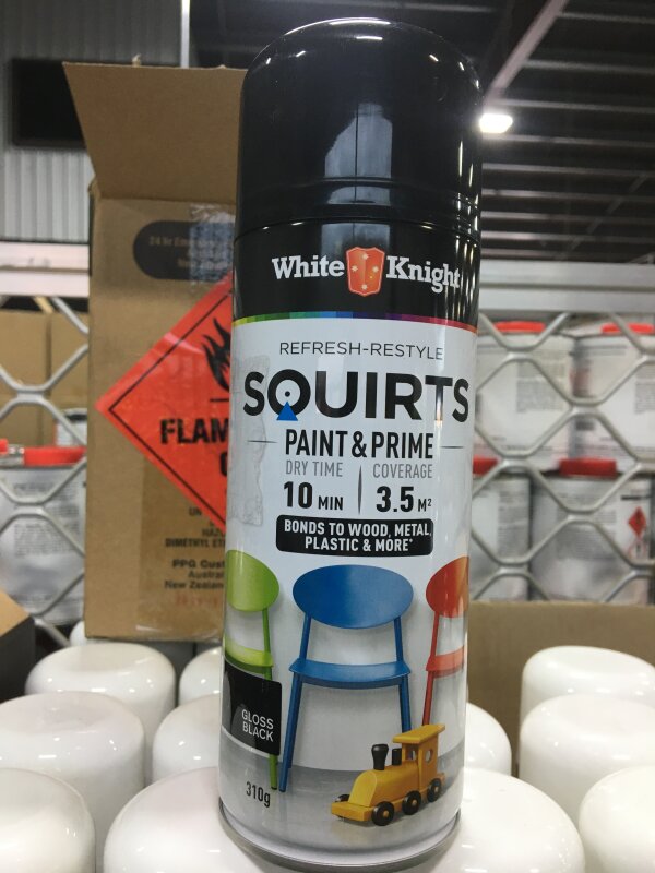 White Knight Squirts Gloss Black 310gm