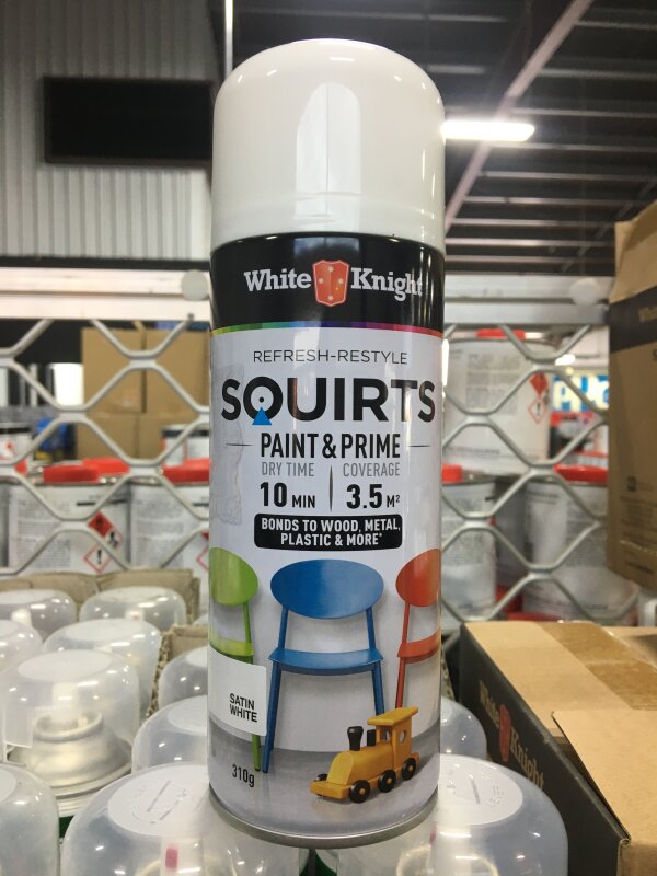 White Knight Squirts Satin White 310gm
