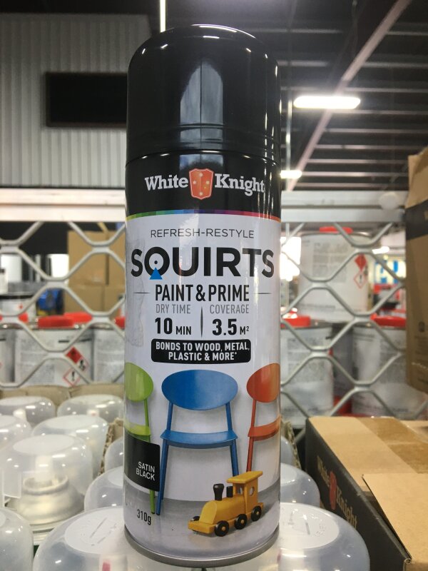 White Knight Squirts Satin Black 310gm