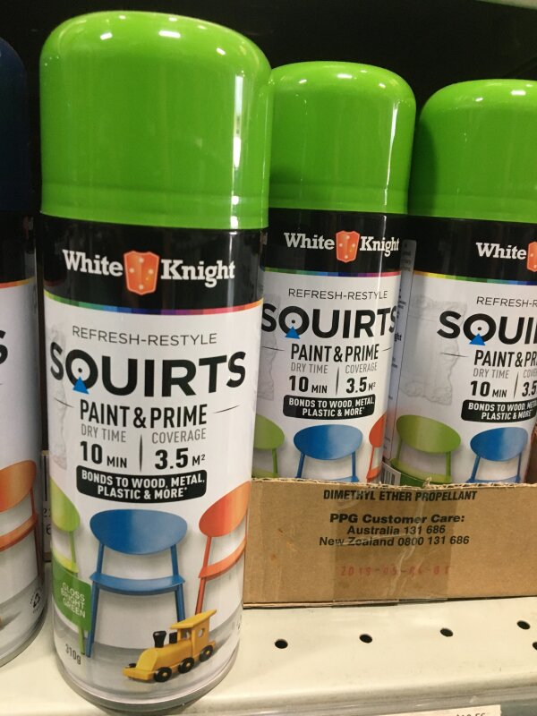White Knight Squirts Bright Green 310gm