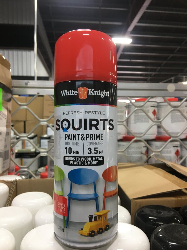 White Knight Squirts Cherry Red 310gm