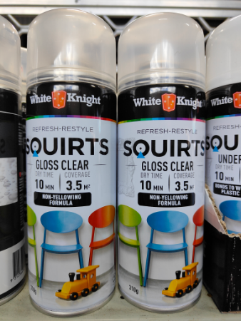 White Knight Squirts Clear Gloss 310gm
