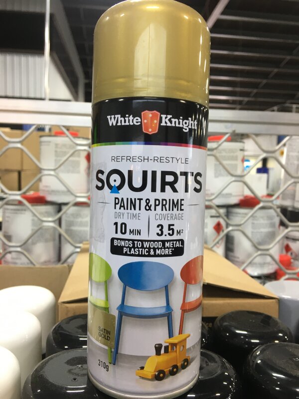 White Knight Squirts Satin Gold 310gm