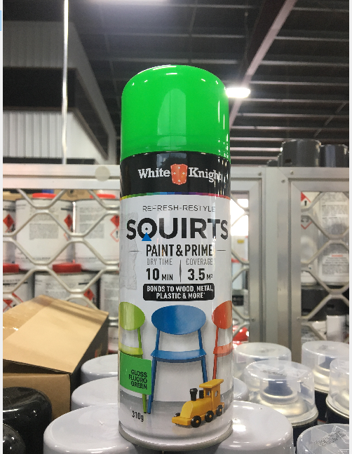 White Knight Squirts Fluro Green 310gm