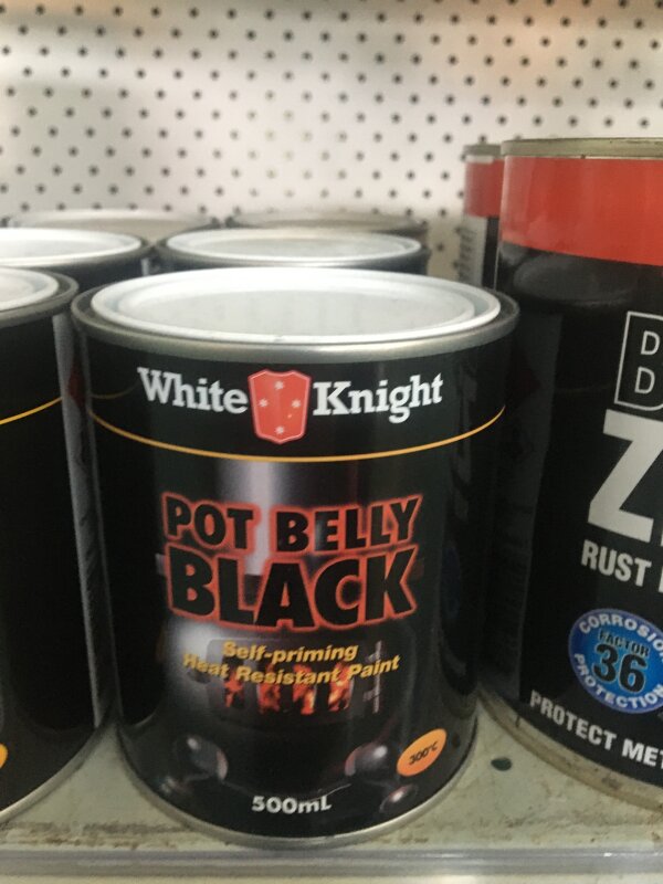 White Knight Pot Belly Black 500ml