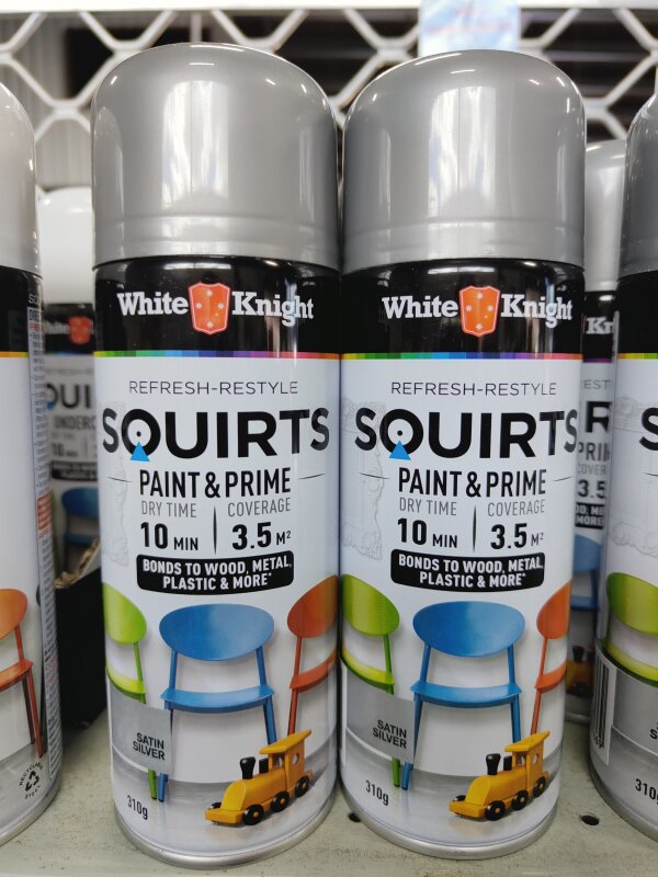 White Knight Squirts Satin Silver 310gm