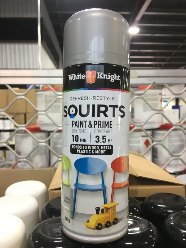 White Knight Squirts Satin Silver 310gm
