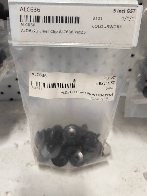 ALD#121 Liner Clip ALC636 Pkt25