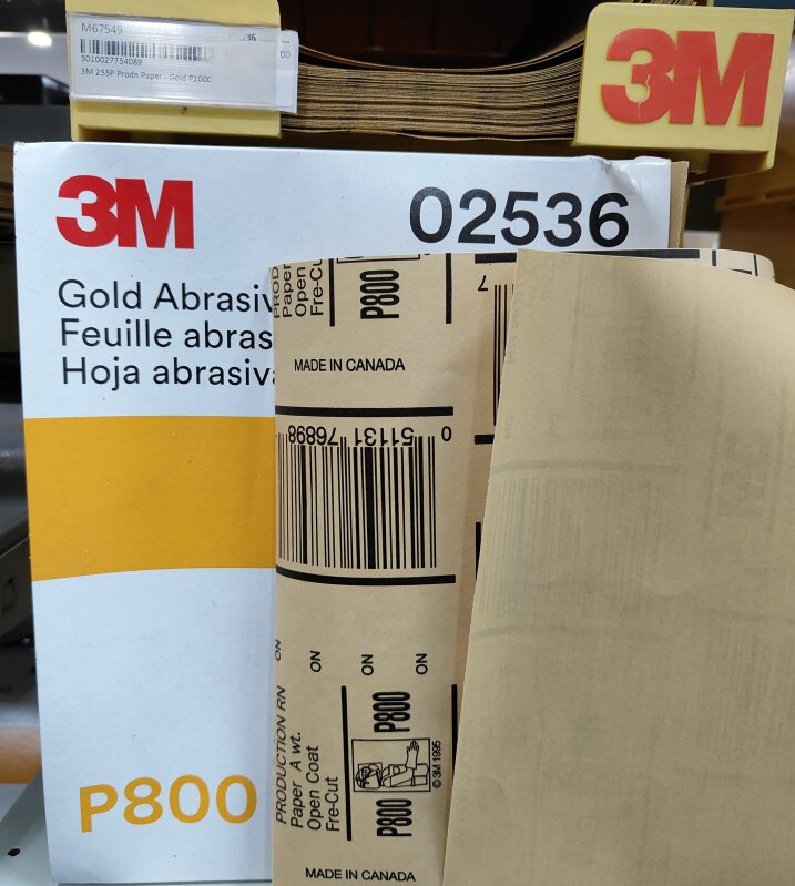 3M 216U Prodn. P800A Fre-Cut Paper -Gold