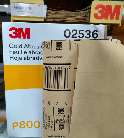 3M 216U Prodn. P800 Fre-Cut Paper -Gold