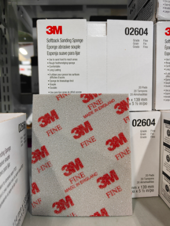 3M 02604 SOFT BACK SANDING SPONGES FINE