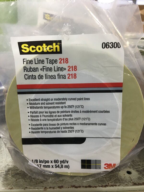 3M 218 Fine Line Tape - Green 3mm x 55m