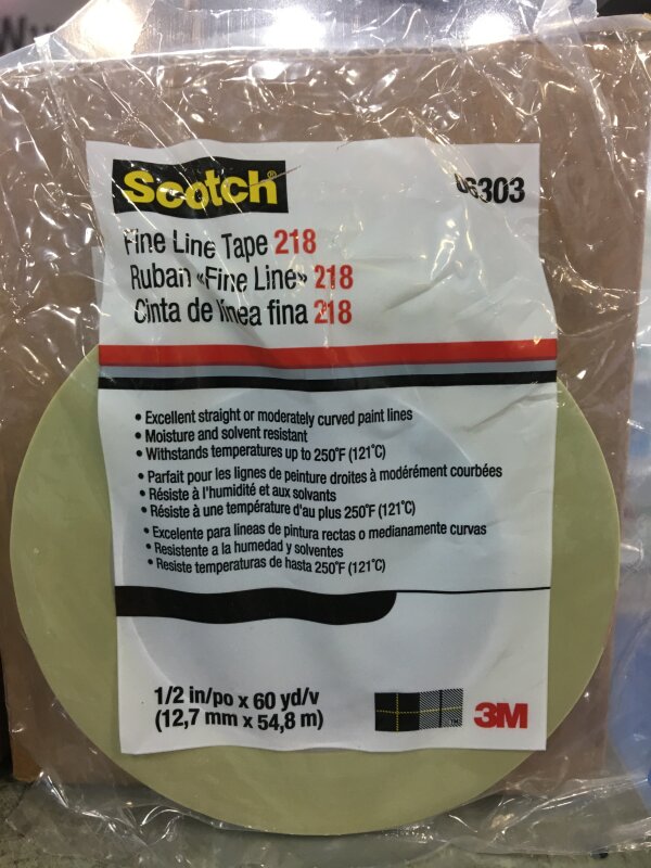 3M 218 Fine Line Tape - Green 12.7mmx55m