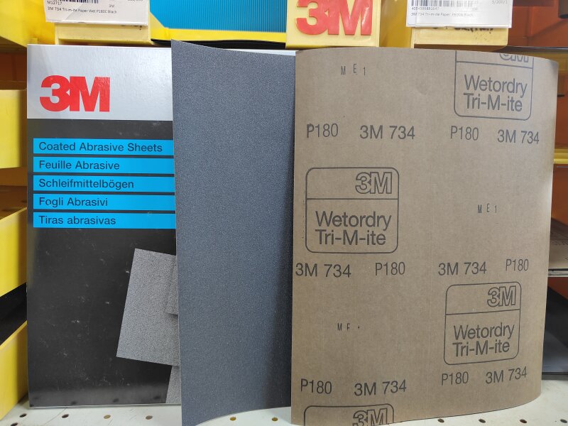 3M 734 Tri-m-ite Paper Wet P180C Black
