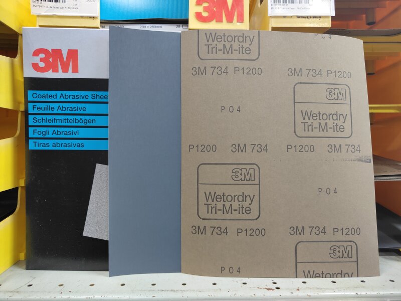 3M 734 Wetordry P1200 Prod.Paper -Black