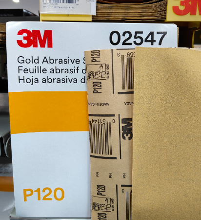 3M 216U Prodn. P120A Fre-Cut Paper -Gold