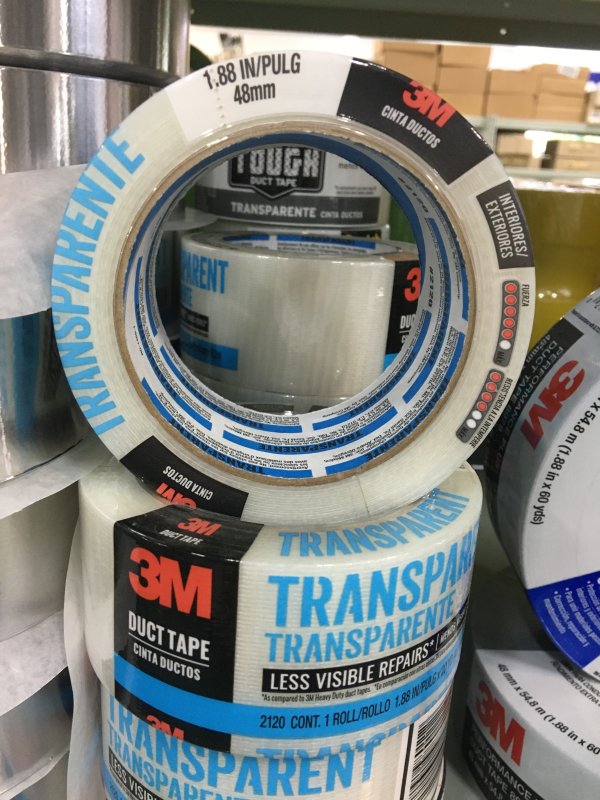 3M 2120 Clear Duct Tape 48mm x 18m Wynn Fraser