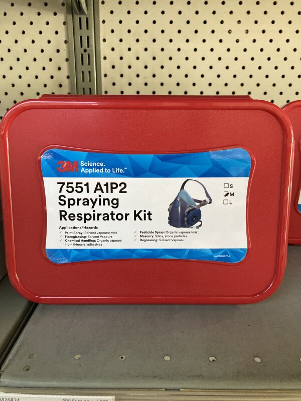 3M 7551 Paint Spray Starter Kit  Medium A1P2