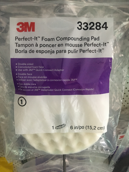 3M PERFECT-IT 152mm Foam Compound Pad White QC 33284