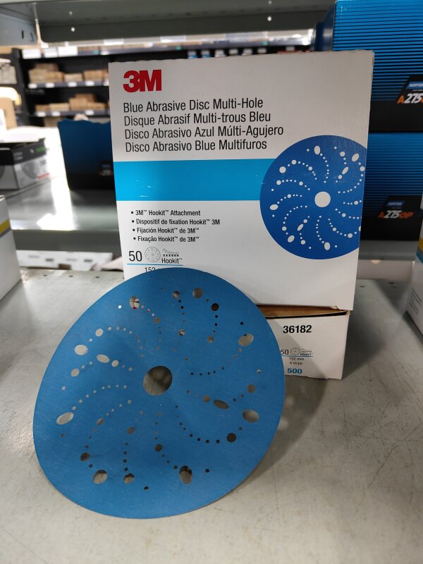 3M Blue Hookit Disc 150mm P400 Multihole
