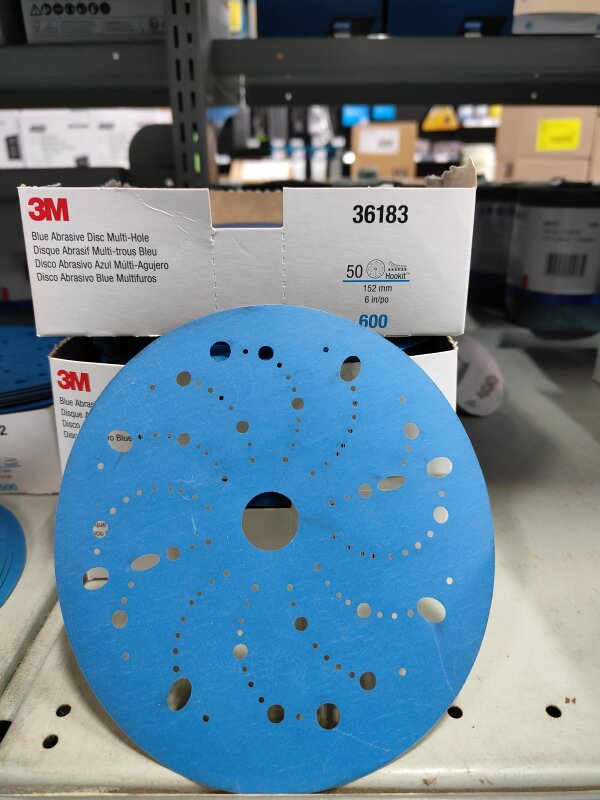 3M Blue Hookit Disc 150mm P600 Multihole