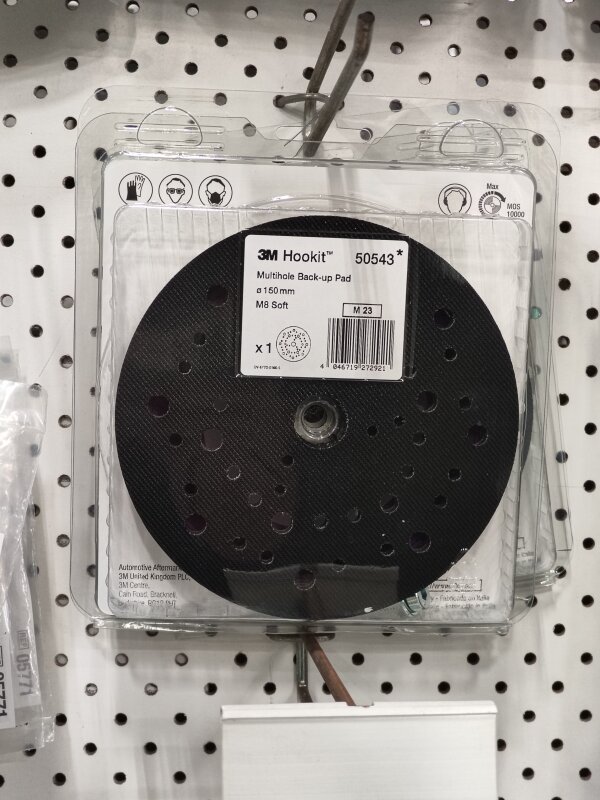 3M Hookit Pad 150mm Multi Hole M8 Soft