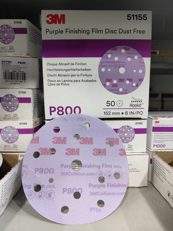 3M Purple Film Finish Disc 150mm P800
