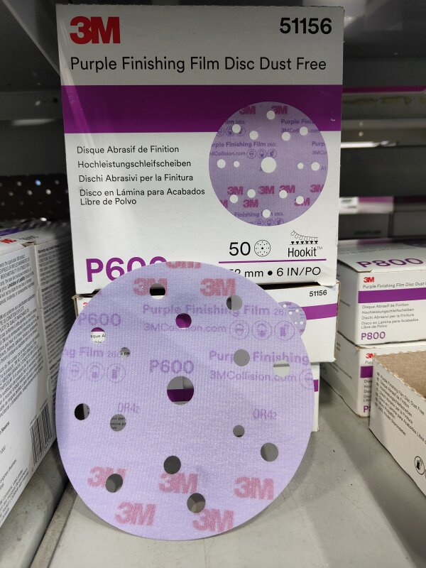 3M Purple Film Finish Disc 150mm P600