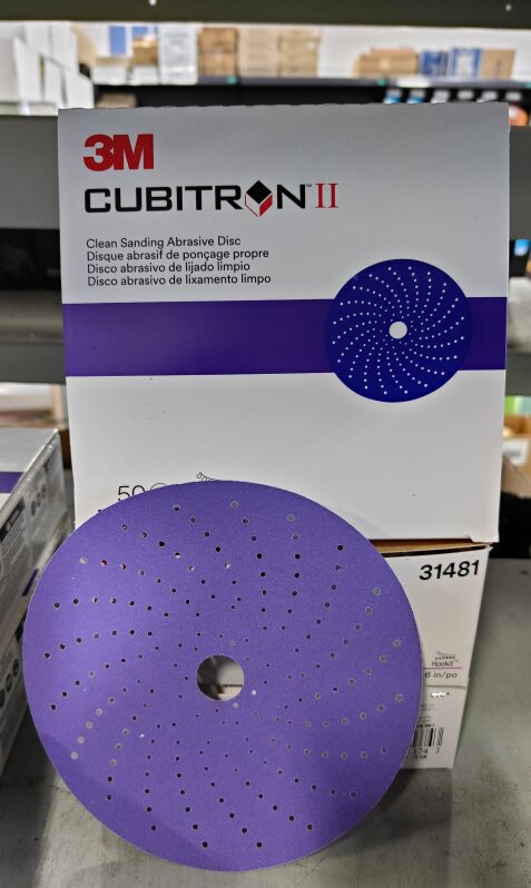 3M Cubitron Clean Sand Disc P220 150mm Purple