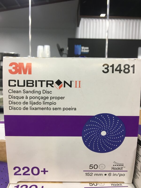 3M Cubitron Clean Sand Disc P220 150mm Purple