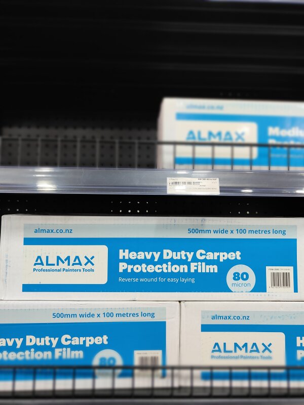 CQ Plastic Carpet Protection Film 500mm x 100m 80mic