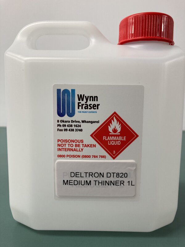 PG Deltron DT820 - Medium Thinner 1L (We Decant)