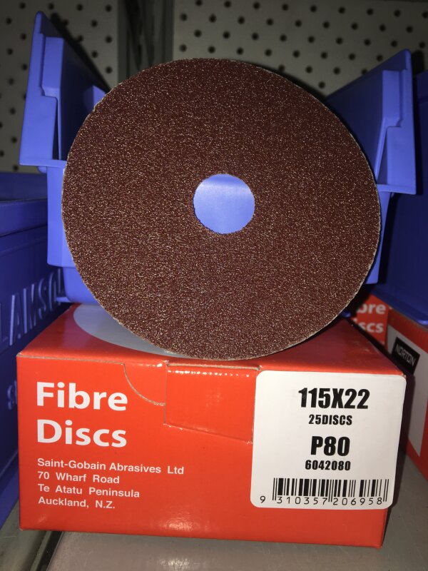 FIBRE DISCS 115 x 22 P80