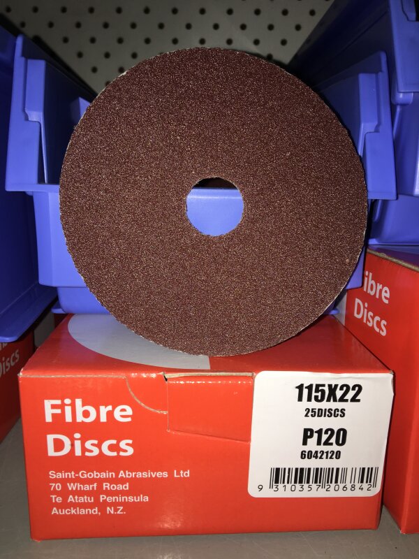 FIBRE DISCS 115 x 22 P120