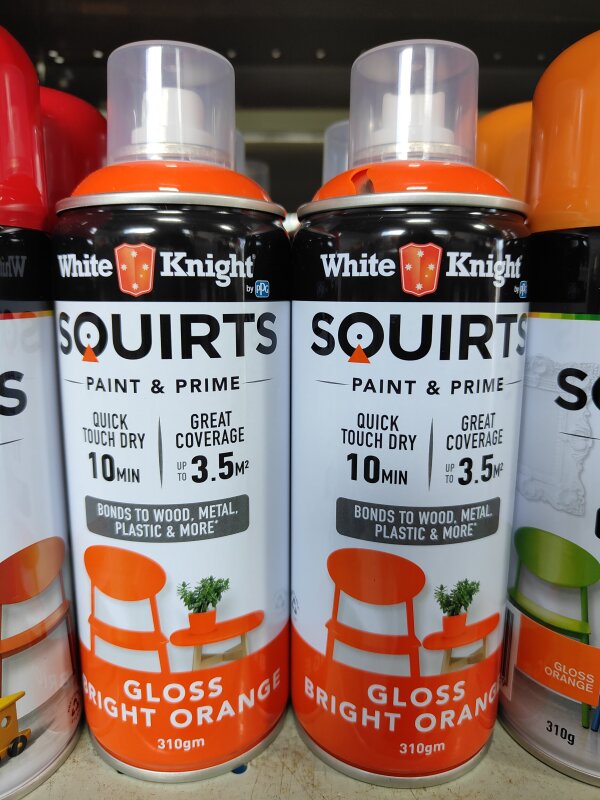White Knight Squirts Bright Orange 310gm