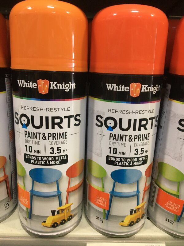 White Knight Squirts Bright Orange 310gm