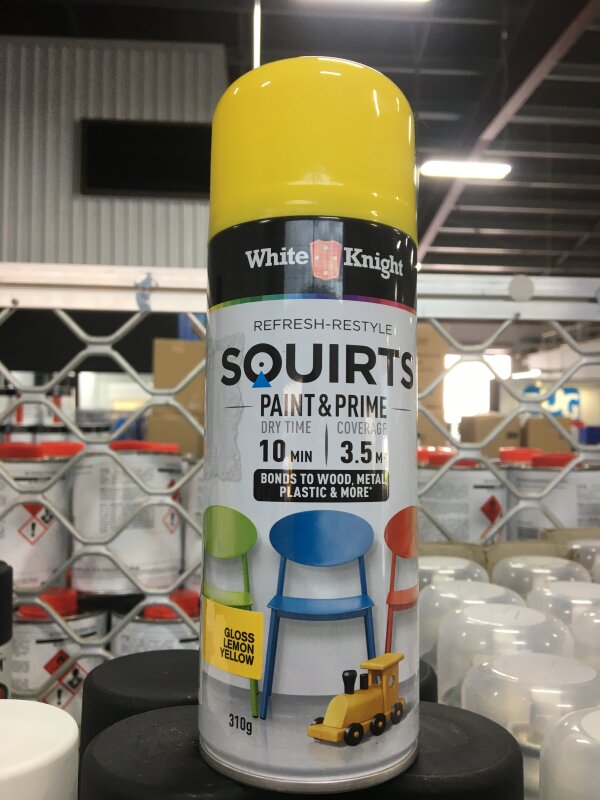 White Knight Squirts Lemon Yellow 310gm