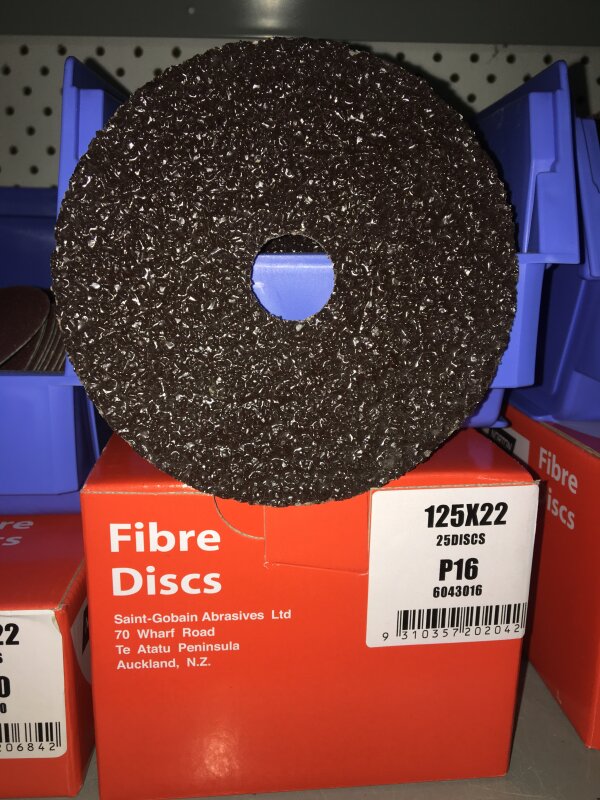 FIBRE DISCS 125 x 22 P16