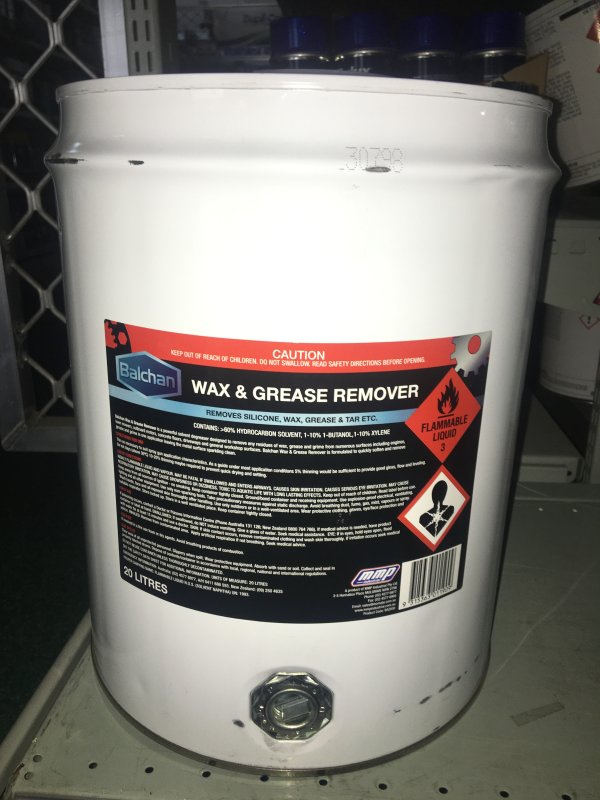 Balchan Wax & Grease Remover 20L Wynn Fraser