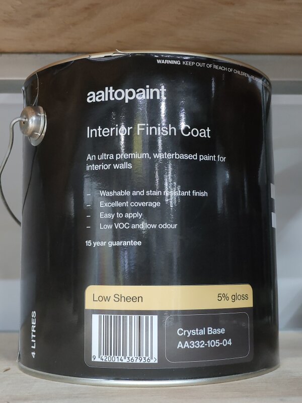 Aalto Ultra Premium Interior Low Sheen Crystal Base 4L