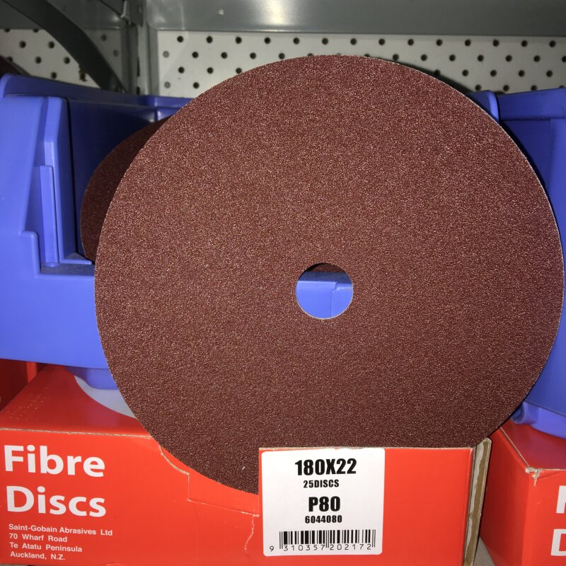 FIBRE DISCS 180 x 22 P80