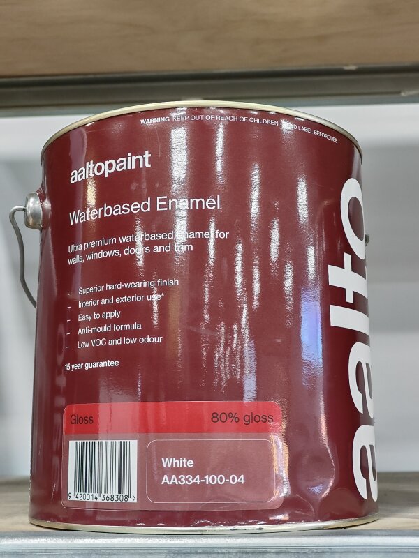 Aalto Ultra Premium Waterbased Enamel Gloss White 4L