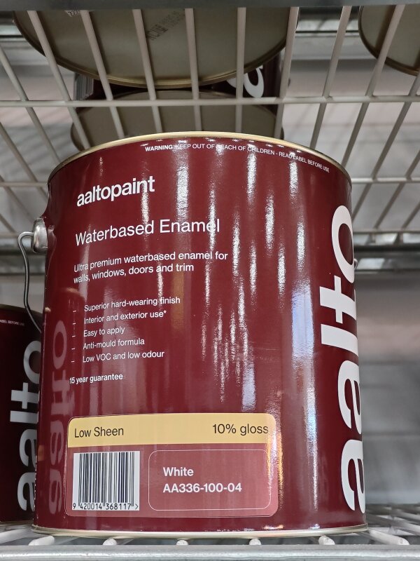 Aalto Ultra Premium Waterbased Enamel Low Sheen White 4L