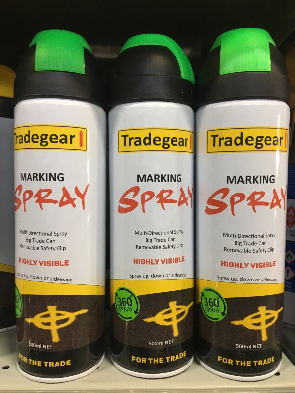 Tradegear 360 Marking Spray Fluoro Green 500g