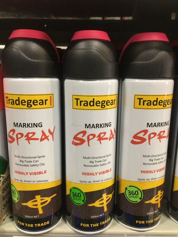 Tradegear 360 Marking Spray Fluro Pink 500g