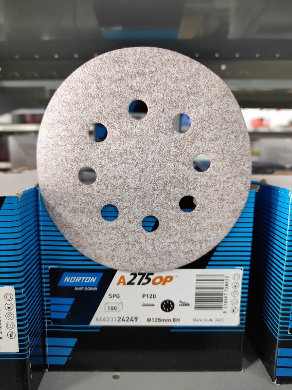 NO-FIL SPEED-GRIP DISCS A275 125MM X 8H P120