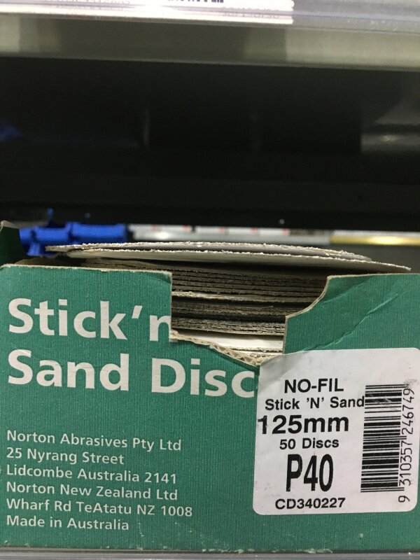 NO Stick'n'Sand Disc 125mm P40